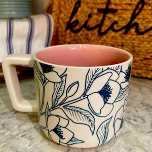 Blue Flower Coffee Cup